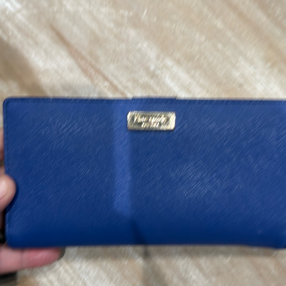 NWOT Kate Spade New York Leather Blue Wallet